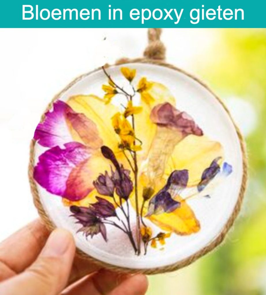 yoga en creatieve vakantie bloemen in epoxy gieten